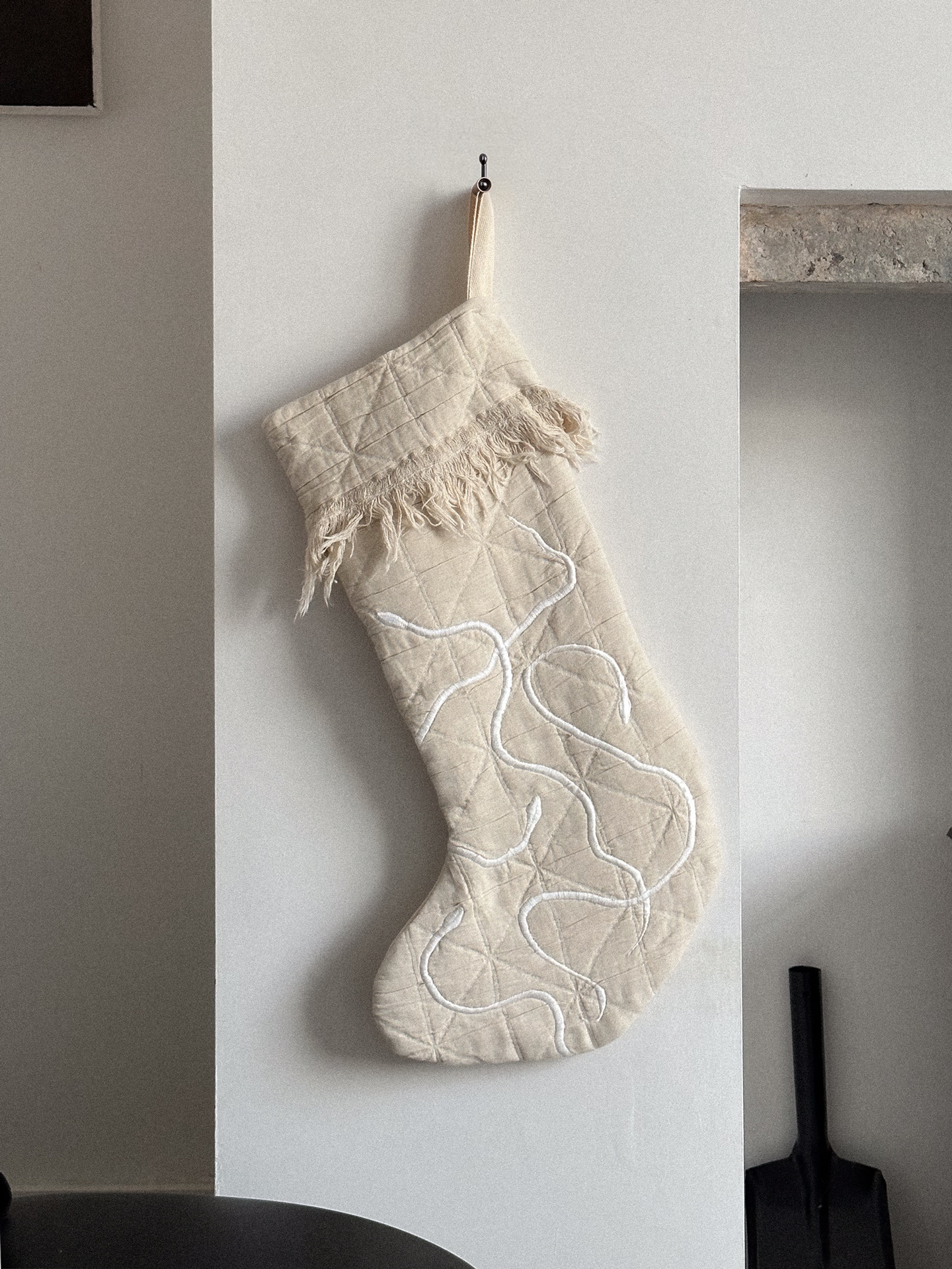 Embroidered Jacquard Stocking